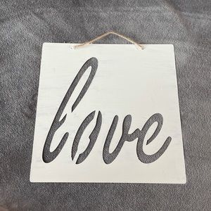 white painted LOVE sign